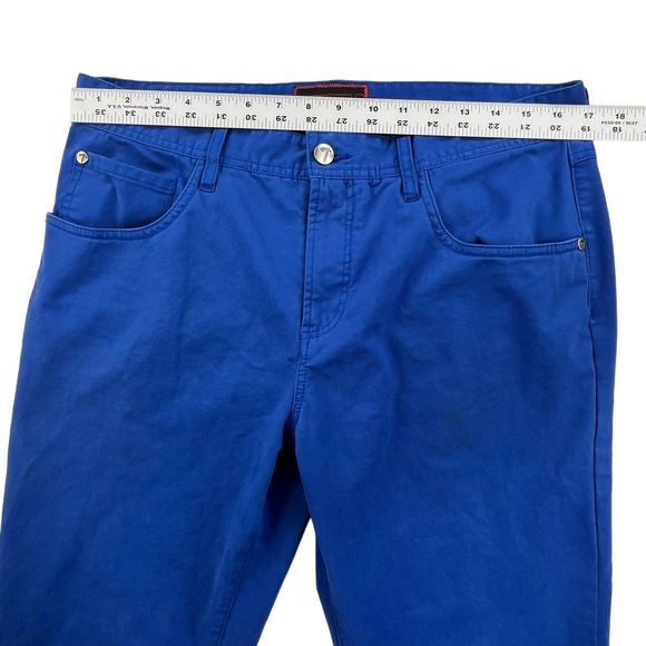 Tiglio Sport Chino Jeans Pants Monaco Style Blue Straight Leg Men's Size 34x30 - Picture 13 of 16